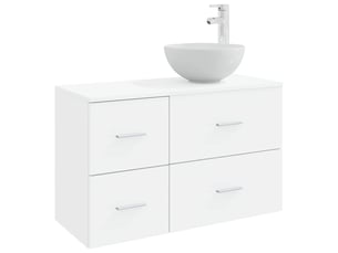 Ensemble de mobilier de salle de bain 2 pcs blanc shl7521