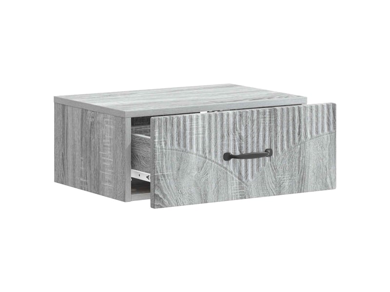  Table de chevet - cabinet de chevet - table de nuit mural sonoma gris 49 x 34,5 x 20 cm  - Conforama C
