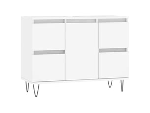 Armoire de salle de bain, meuble de rangement blanc 80x33x60 cm bois d'ingénierie shl3759