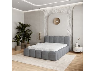 Lit coffre 180x200 cm <strong>MASSENO</strong>  <strong></strong> coloris gris
