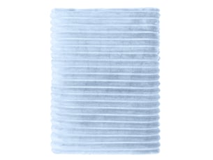 Plaid cocooning côtelé 150x200 bleu clair