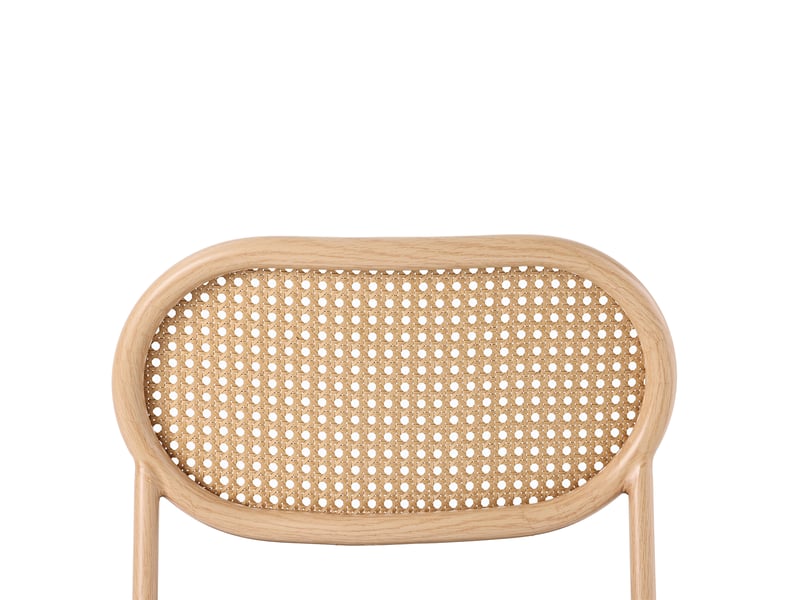  2 chaises en rotin brun avec pieds métalliques – design moderne et épuré, idéal séjour ou chambre  - Conforama E