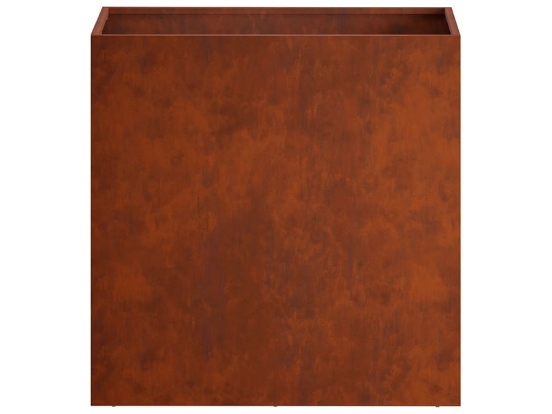 Jardinière - cache-pot de jardin rouillé 50 x 30 x 40 cm acier patiné - Conforama D