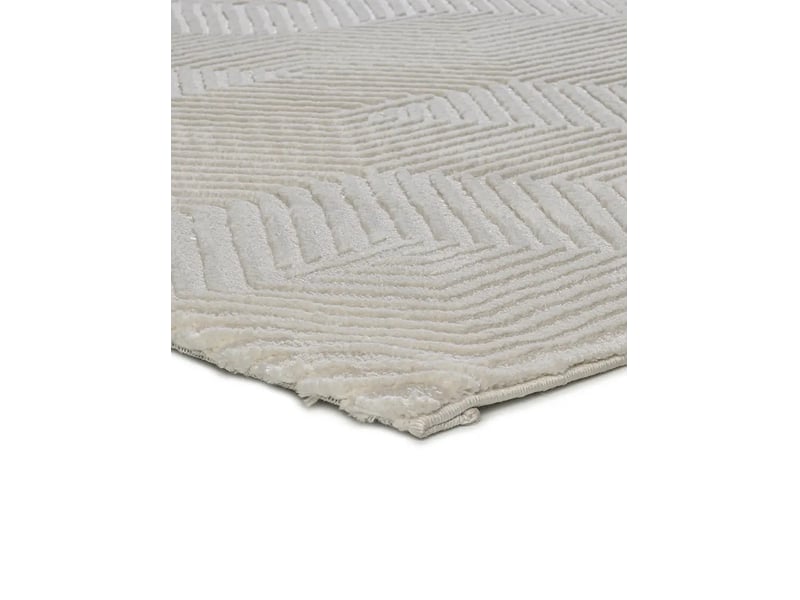  Tapis rectangulaire atticgo sign crema - face 100% polyester recyclé, dos coton  - Conforama E