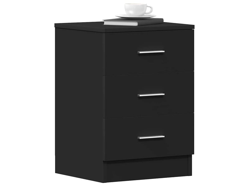  Table de chevet - cabinet de chevet - table de nuit noir 38 x 35 x 56 cm bois d'ingénierie  - Conforama C