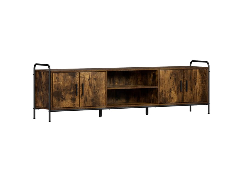  Meuble tv, banc tv 167,5x33x50 cm chêne fumé bois d'ingénierie  - Conforama A