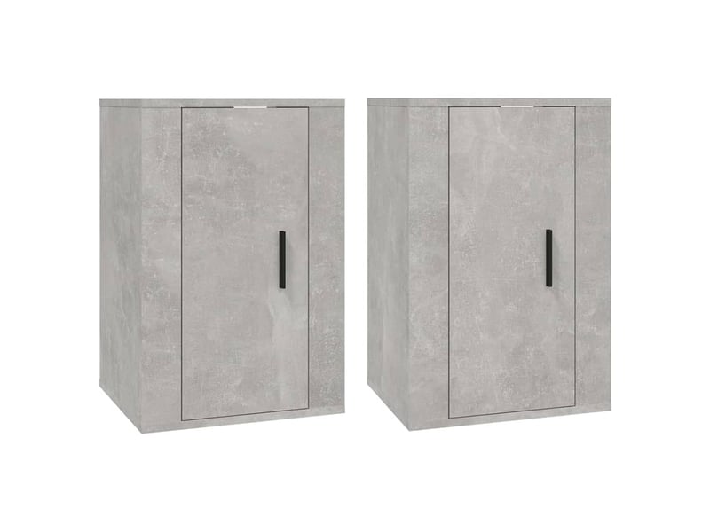  Meubles tv - banc tv - meuble de rangement muraux 2 pcs gris béton 40x34,5x60 cm  - Conforama A