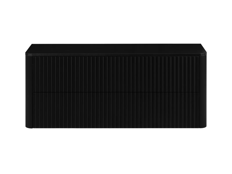 Meuble sous vasque suspendu linea 120 cm noir avec plan de travail - Conforama D