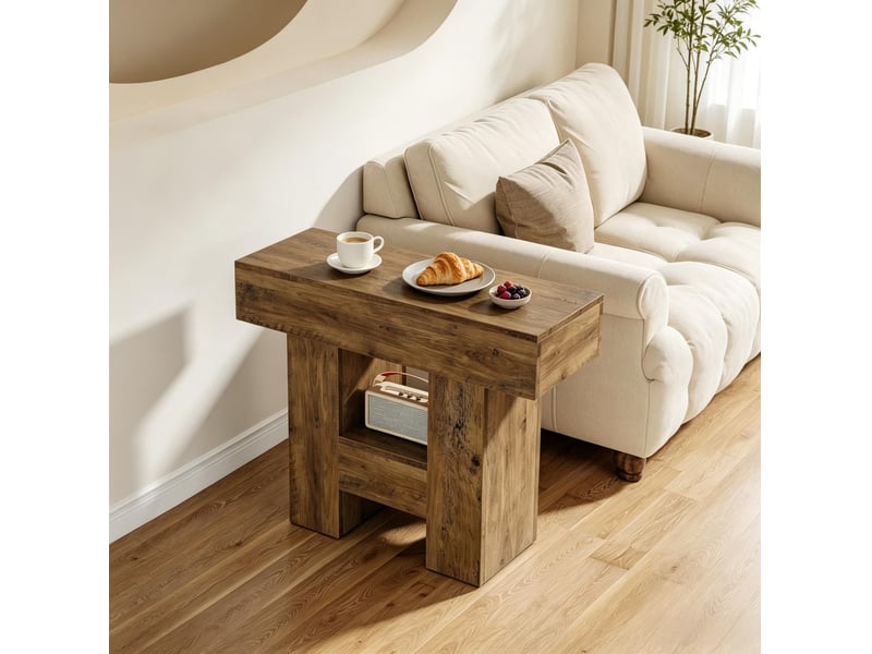  Table d'appoint étroite avec rangement 80 x 30 cm homvra  - Conforama D