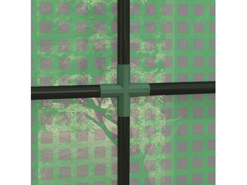 Serre adossée 200x80x200180 cm – verte – housse pe anti-uv renforcée, portes zippées et fenêtre - Conforama D