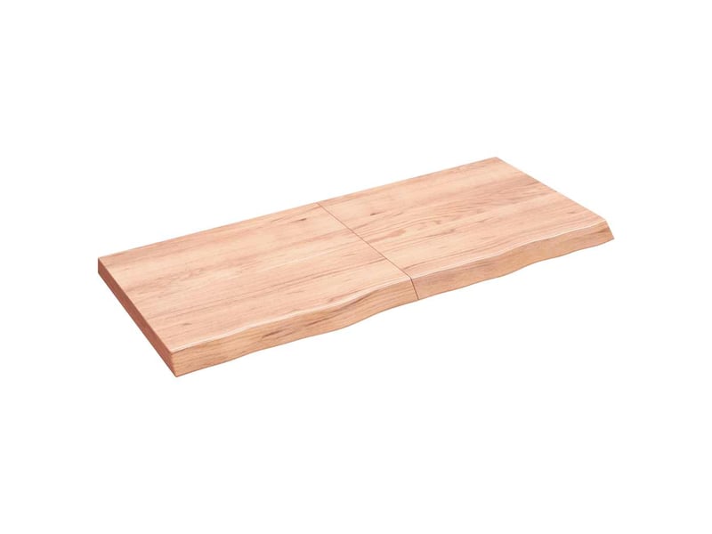 Comptoir de salle de bain, plan de travail marron 140x60x(2-6) cm bois traité cf65796 - Conforama A