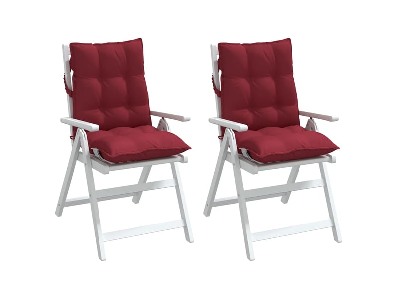  Lot de 2 coussins d'extérieur, coussins de chaise bordeaux 100 x 50 x 7 cm cf56391  - Conforama D