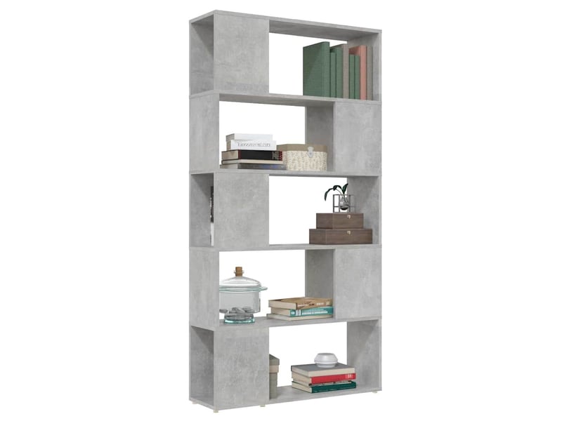  Bibliothèque de séparation gris béton 80x24x155 cm  - Conforama E