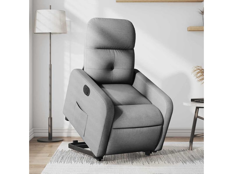  Fauteuil inclinable électrique, fauteuil relax salon gris clair tissu shl28035  - Conforama B