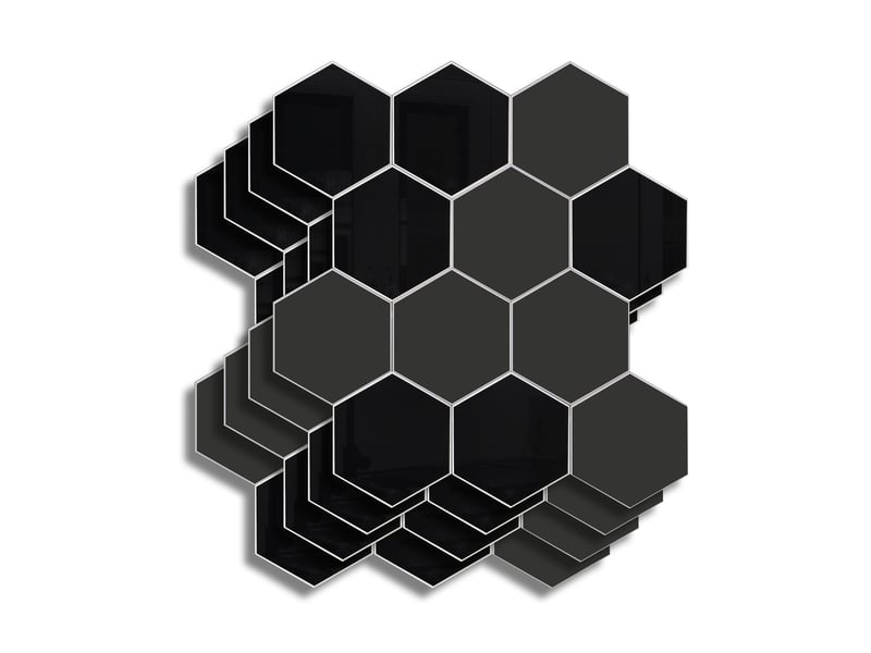  Crédence adhésive murale 3d  - effet carrelage hexagonal 4 pièces 25x25 cm  - Conforama B