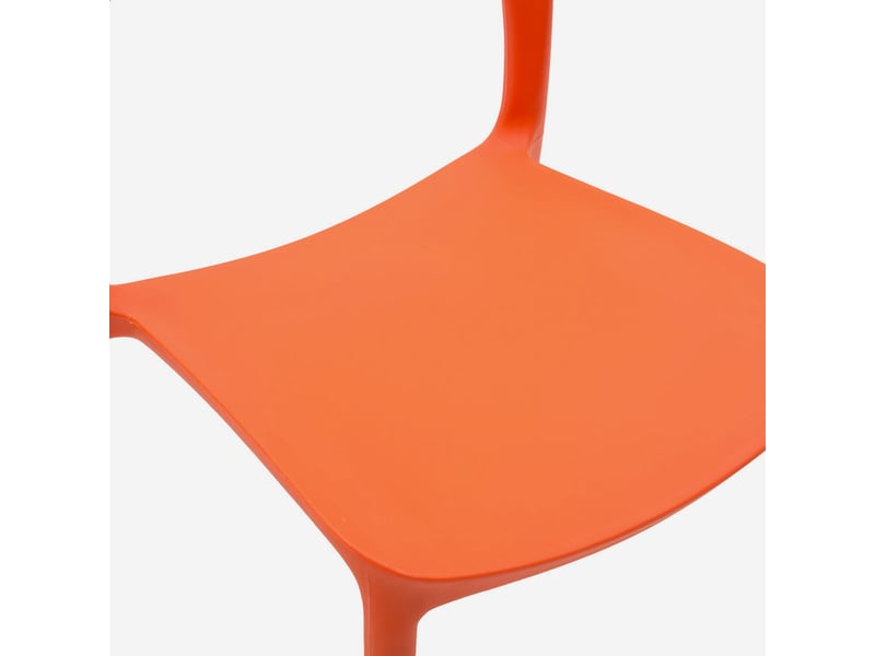  Lot de 2 chaises empilables intérieur et extérieur sirolo - orange  - Conforama D