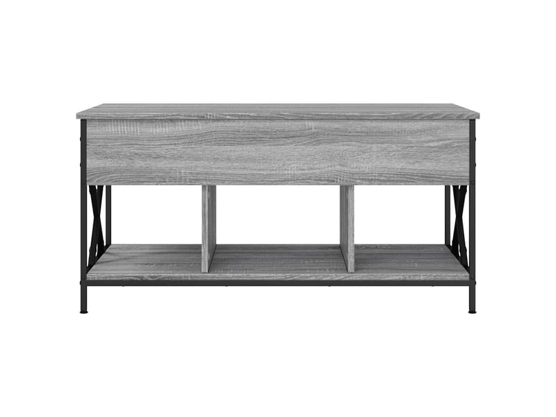 Table basse - table de salon - table à thé sonoma gris 100x55x50 cm bois d'ingénierie et métal  - Conforama E