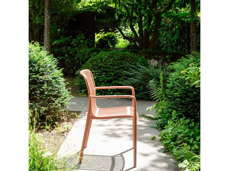  Chaise de jardin en résine terracotta paloma 601007 - Conforama D