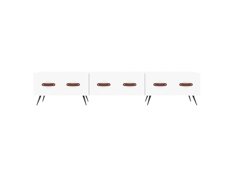  Meuble tv - banc tv - meuble de rangement blanc 150x36x30 cm bois d'ingénierie  - Conforama E