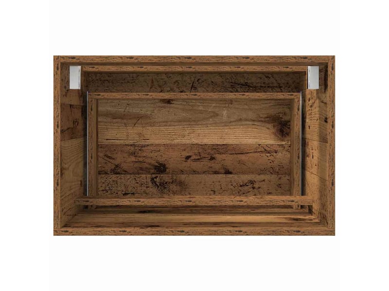 Ensemble de mobilier de salle de bain 2 pc bois ancien cf64042 - Conforama E