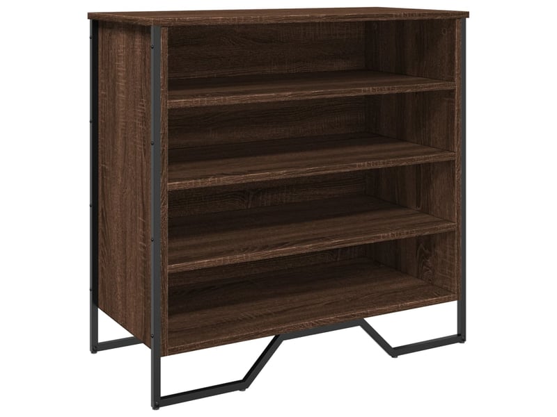  Meuble à chaussure | armoire à chaussures chêne marron 80x38x78 cm bois d'ingénierie  - Conforama A