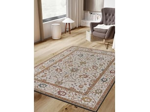 Tapis atticgo anthea multicolore rectangulaire vintage - 100% polyester, dos coton
