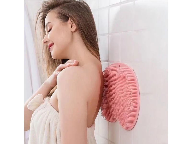  Tapis brosse de douche en tpr - rose  - Conforama D