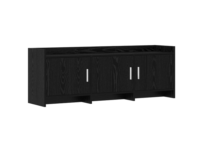  Meuble tv - banc tv - meuble de rangement 130 x 33 x 47 cm chêne noir bois d'ingénierie  - Conforama A