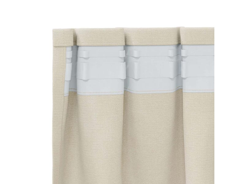  Lot de 2 rideaux, rideaux de fenêtre crème 140 x 225 cm velours cf44021  - Conforama E