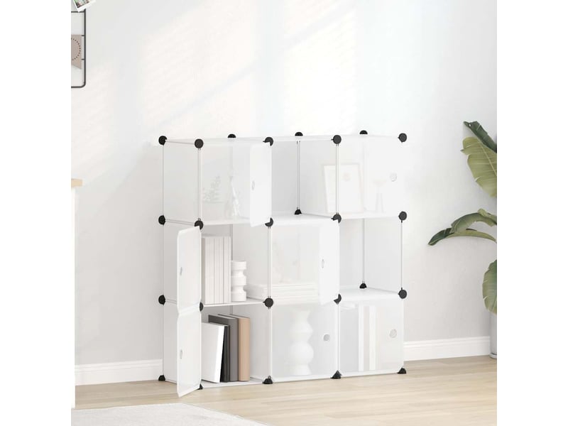 Organiseur de rangement en cube avec 9 cubes et portes en pp transparent  - Conforama B