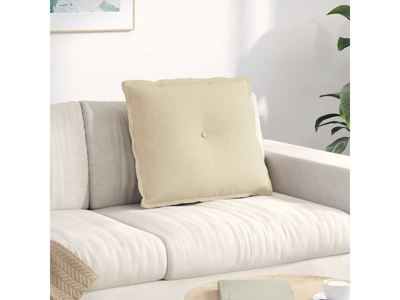 Coussin de dos, coussin de dossier crème 60 x 19 x 50 cm tissu cf54634 - Conforama B