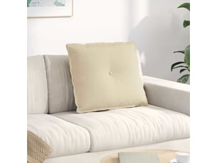 Coussin de dos, coussin de dossier crème 60 x 19 x 50 cm tissu cf54634