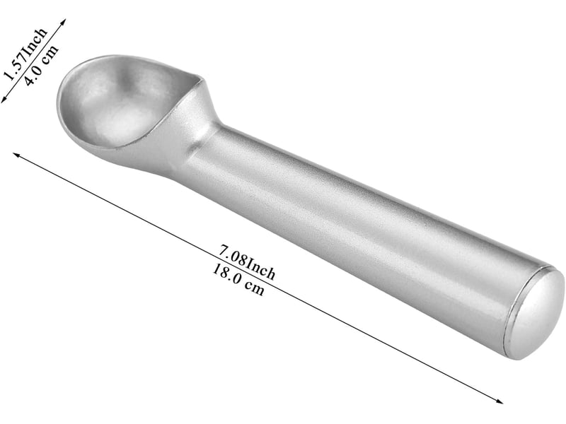  Cuillère à crème glacée avec manche confortable et facile à détacher, cuillère à crème glacée professionnelle en métal(argent)  - Conforama B