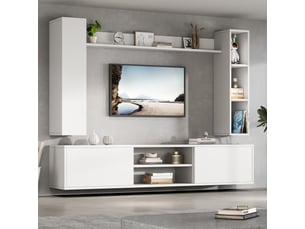 Meuble tv coloris blanc 180 cm <strong></strong> <strong></strong>