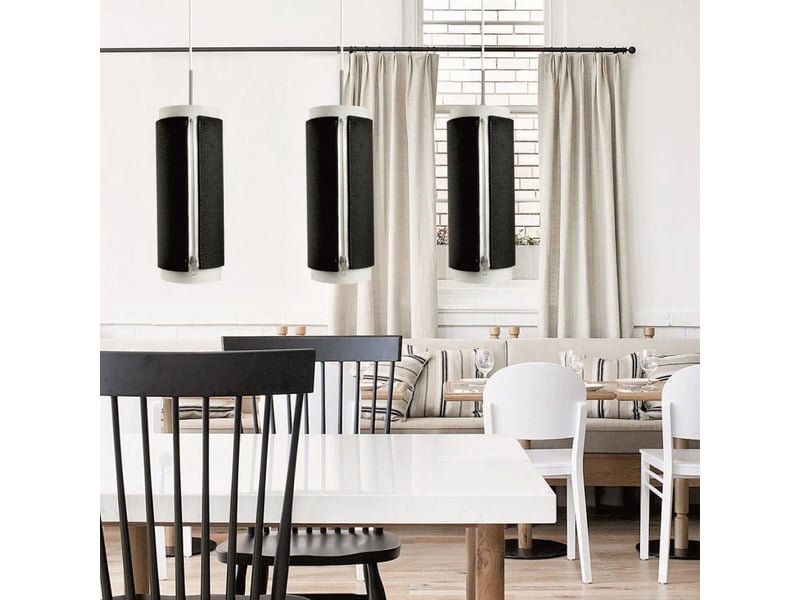  Lampe suspension en feutre zip star 40cm anthracite  - Conforama E