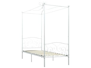 Lit simple 100x200 cm coloris blanc