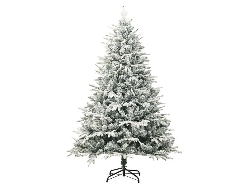  Sapin de noël artificiel, arbre de noël à flocons de neige vert 240 cm pvc et pe  - Conforama A