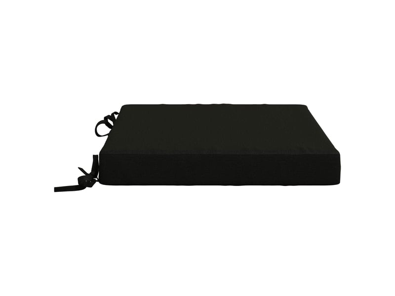 Lot de 4 coussins de siège, coussins d'assise soest 100 % polyester noir cf60447  - Conforama D