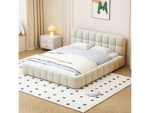 Lit 2 places 160x200 cm <strong>BRILVERDE </strong>  <strong></strong> coloris beige