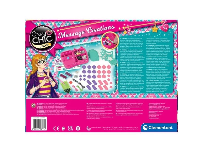  Coffret bijoux clementoni 18772 crazy chic - bijoux à lettres 8005125187720 - Conforama C