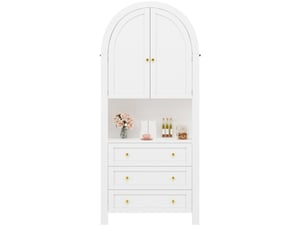 Buffet 2 porte(s) 3 tiroir(s) <strong></strong> <strong></strong> - 70 cm coloris blanc