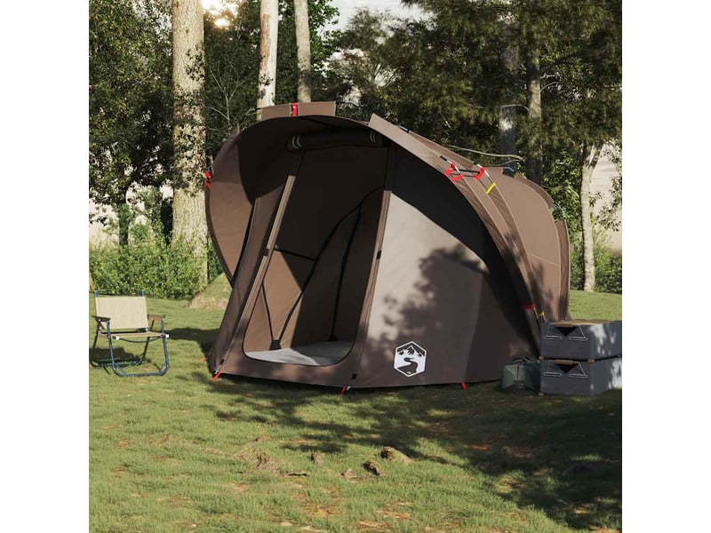  Tente de pêche, tente de camping 4 personnes marron imperméable  - Conforama C