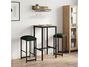 Lot de 2 tabouret de bar, chaise de bar vert foncé 40x32x64 cm shl9006