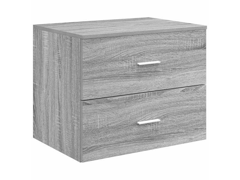 Ensemble de mobilier de salle de bain sonoma gris cf64709 - Conforama D