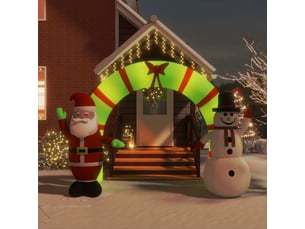 Portail arche gonflable père noël bonhomme de neige led 270 cm