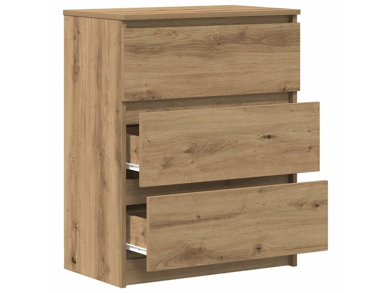  Buffet - bahut - meuble de rangement en chêne massif 60 x 35 x 76 cm bois d'ingénierie  - Conforama E