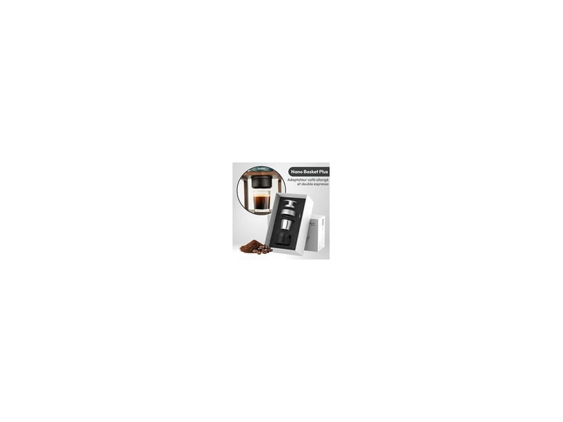  Machine expresso portable nano sidereal gray 20 bar compat capsule nespresso avec basket plus et mug 350 ml 8225788 - Conforama E