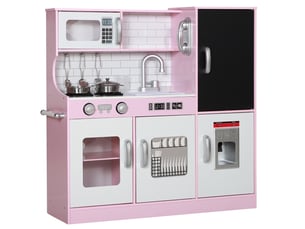 Cuisine d'imitation enfant 83,8 x 26,8 x 81 cm – rose – évier, tableau et accessoires de cuisine