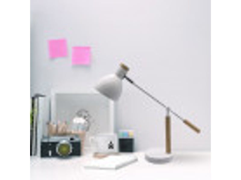  Lampe de bureau fabrilamp biel blanchêtre 1 x e27 articulée orientable 48x15x50 cm 161971001 - Conforama D