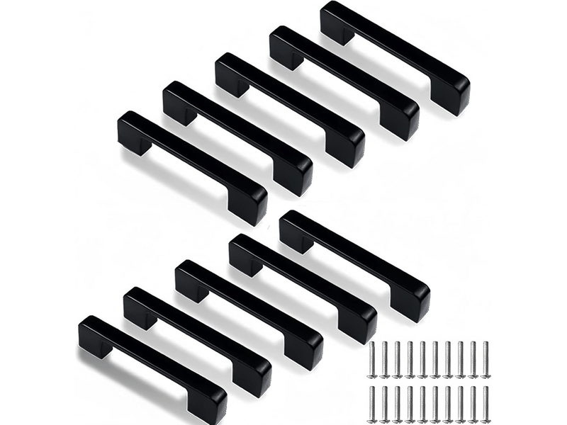  Lot de 10 poignées pour cuisine, poignées pour meubles, poignées pour armoires, poignées pour tiroirs avec vis (distance entre axes : 96 mm)  - Conforama A